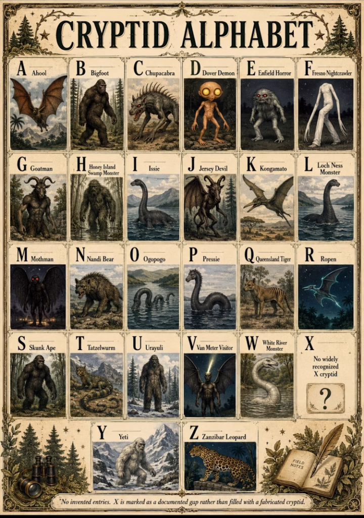 Cryptid Alphabet